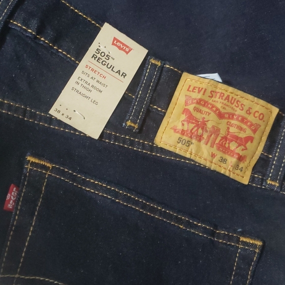 LEVI'S 505 REGULAR FIT WAIST 38 AND LONG 34 - Picture 8 of 9